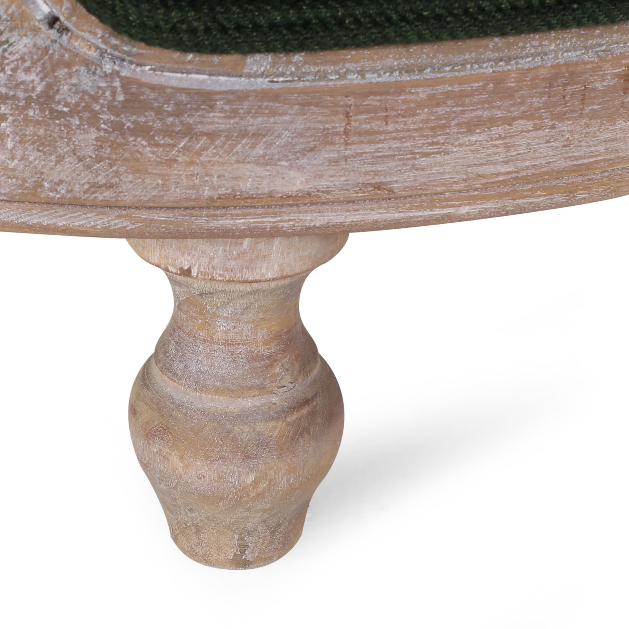 Tufted Upholstered Dog Sofa — 30" Elevated Wood Pet Bed for Medium Dogs