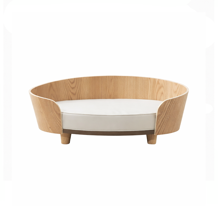 Wooden Dog Bed — 19.3" Elevated Minimalist Bed for Small Dogs