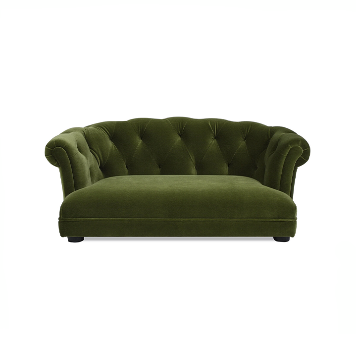 Chesterfield-Inspired Dog Sofa — 36.5" Tufted Upholstered Bed for Medium & Large Dogs