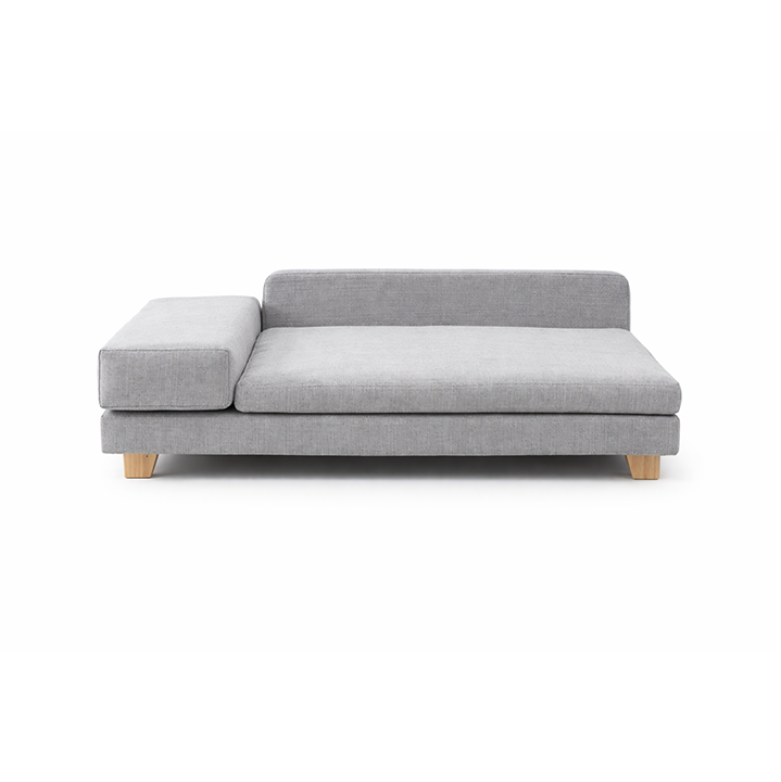 Modern Solid Wood Pet Sofa — 27.5" Minimalist Upholstered Bed for Small Dogs