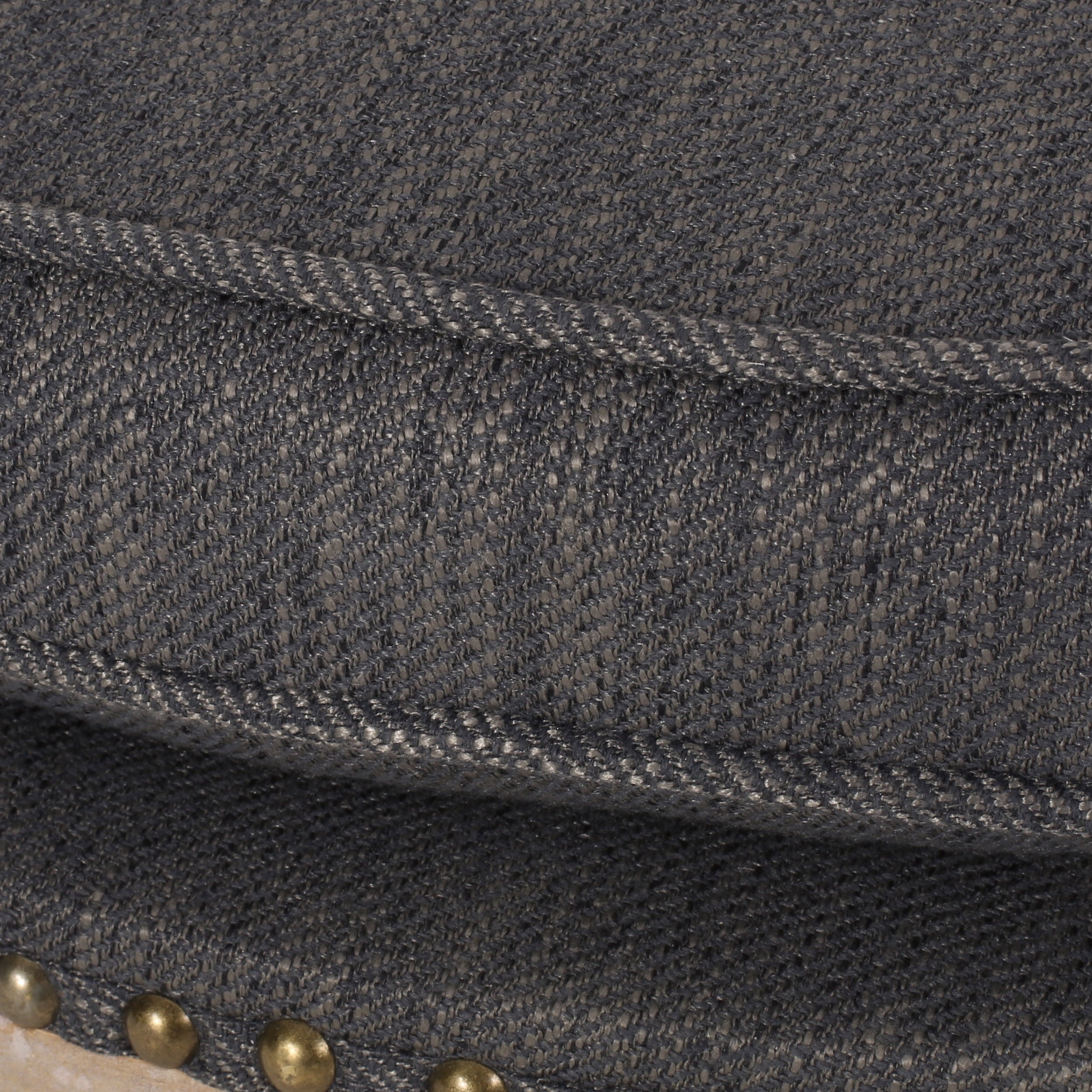 Round Upholstered Dog Sofa — 28.75" Elevated Memory Foam Bed for Small to Medium Dogs — Dark Gray